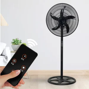 Black 5 Blade 18 Inch Electric Fan Factory Standing Fan for Home Oscillating Pedestal Fan
