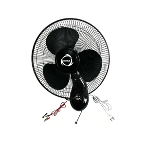 Black Metal 29 inch Multi function Button Remote Control Oscillating Wall Fan Solar Battery Electric RV Ready Car Outdoor Low