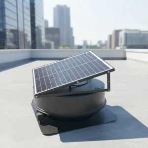 Black Metal Solar Attic Exhaust Fan DC Motor Roof Ventilation Garage Warehouse Factory Poultry Farm Outdoor Other Kinds of Fans