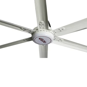 Black White Giant HVLS Industrial Ceiling Fan Energy Saving Motor Remote Control 6 Aviation Metal Blades Low Noise Warehouse
