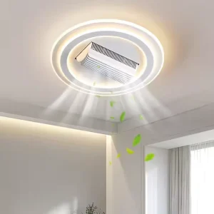 Bladeless Ceiling Fan with LED Light & Remote Control Decorative Ceiling Fan Light
