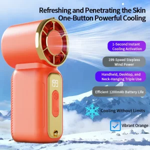 Bladeless Mini Handheld Fan with USB Rechargeable Battery for Hotel & RV Use Portable DF-97