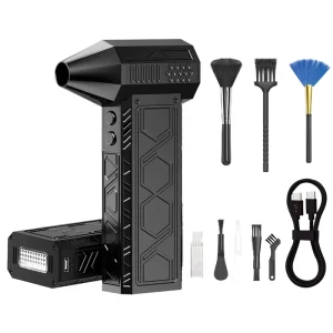 Bladeless Plastic Portable Handheld Fan Electric Fast Charging USB Battery Gun Blower for Cars Outdoors Vacuum