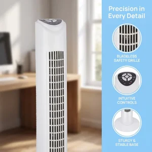 Bladeless Tower Fan for Kids Safety 29″ 36″ Quiet Vertical Fan with Remote Control & Sleep Mode for Home Office Factory Price