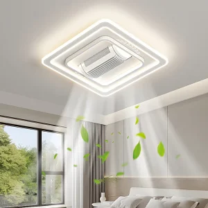 Blankless Ceiling Fan LED Light Bedroom Full Spectrum LED Ceiling Fan with LED Light Remote Control