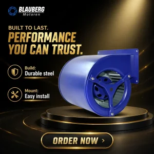 Blauberg 146mm 230v EC Extractor Rotor Dual Inlet Centrifugal Blower Duct Fan Mounting Sale Promotion