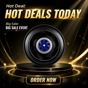 Blauberg 190mm 115V EC Motor Ball Bearing Industrial Cooling Air Purifier Duct Fan with Brushless Backward Centrifugal Feature