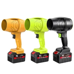 Brushless Lithium Ion Cordless High Power Turbocharged Blower Fan with Wireless Charging for Leaves Dust Snow Moderate Noise