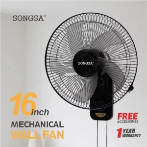 Bulk Buyer Samples Adjustable Speed Quiet Cooling for Household Home Use 5 Blades Electric 16-Inch Wall-Mounted Fan