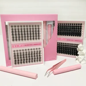 Bulk Whispy Cluster Lashes Waterproof Fluffy Lash Cluster Kit Custom Logo 8 16mm Manga Lash Clusters Fan