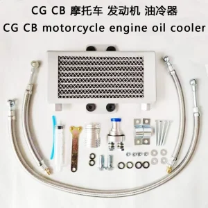 By Motorcycle Engine Oil Cooler Radiator Fan Kit with Aluminum Construction for CG125