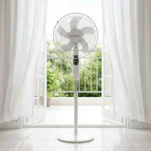 CE CB Electric Powerful Modern Plastic Floor Fan Mechanical Control Low Noise 3-Speed Adjustable Height Air Cooling for Hotel