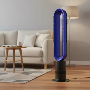CE CB GS 39 Inch Digital Pedestal Tower Bladeless Fan with Remote Control and Light for Bedroom Household Use