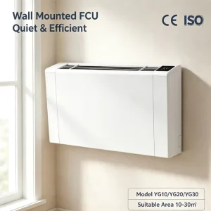 CE Wall Mounted Chilled Water Fan Coil Unit Copper Coil Aluminum Fin for Hotel Office