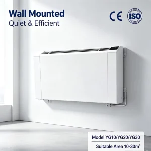 CE Wall Mounted Fan Coil Unit Chilled Water with Wifi Control for Hotel Villa Home