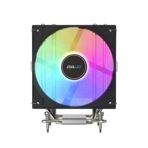 COOLLEO A40 120x120x25mm CPU Air Cooler Fan 14th Gen Core I3 i7 Computer Case Color Light Radiator Fluid Bearing Copper Aluminum
