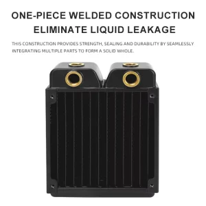 CRD12H5 45R High Performance Red Copper Water Cooling Radiator 120mm 45mm Thick Heat Exchanger G1 4 for AI Server PC Cooling