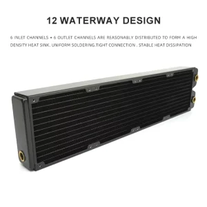 CRD48H5-45R 480mm High Performance Red Copper Water Cooling Radiator 45mm Thick Heat Exchanger for AI Server & Workstation