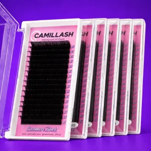 Camillash Silk Mega Volume Fan Eyelash Extension Kit Handmade Lash Tray 0.03 0.05 0.07 0.15mm Thickness CC/DD/L/LC/LD/M Curl