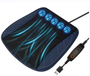 Car Fan Cushion Breathable Cooling USB Air Fan Portable Ice Silk Cooling Pad for Cars