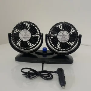 Car Fan Powered 360 Degree Rotatable Auto Cooling Fan Low Noise Strong Wind Portable Vehicle Electric Fan for Truck SUV RV