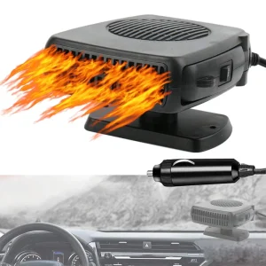 Car Heater 12V Fast Heating Defroster Car Defogger 2 in 1 Fast Heating Cooling Fan Heater Plug Cigarette Lighter