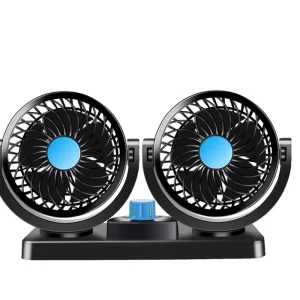 Car Mounted Double Head 12V 24V Powerful USB Fan for Large Trucks