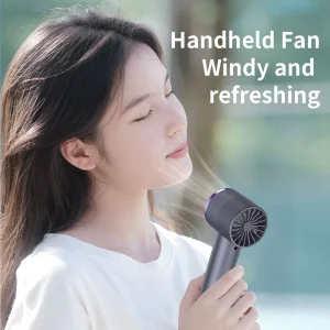 Car RV Mini Bladeless Fan Strong Wind USB Battery Digital Powered Portable Cooling Fan with Premium Gift Box