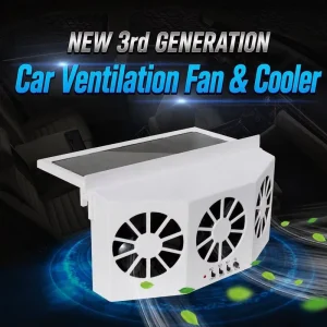 Car Solar Ventilator Exhaust Fan Auto Heat Cooling Air Circulation Fan Odor Elimination Solar USB Dual Power Car Vent Fan