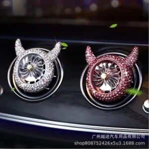 Car air vent perfume for women car fragrance diffuser light scent car interior decoration air conditioning vent fan rotating