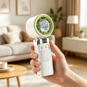 Carry on Portable Mini Foldable Fan Semiconductor Cooling Air Cooling Fan Summer Outdoor USB Rechargeable 3600mAh