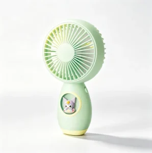 Cartoon Doll Decor Mini Portable Hand Fan Rechargeable Battery Low Noise Cute Summer Outdoor Daily Cooling