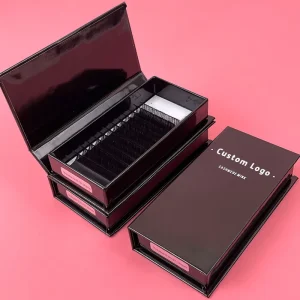 Cashmere Mink 0.03 0.05 Mega Volume Individual Lash Extension Supplies Lash Tray Matte Black Vegan Cruelty Free Eyelash