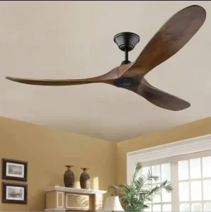Ceiling Fan 60 Inch DC Industrial Vintage Wooden with No Light Remote Control Decorative 3 Blade Fans