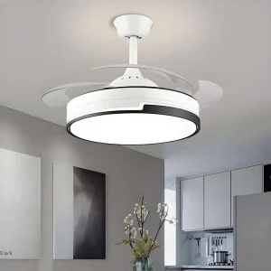 Ceiling Fan Brushed Nickel Luxury Chrome Finish 48 Inch Ceiling Fan with 3 Blade