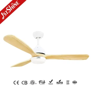 Ceiling Fan Decorative 3 Wooden Blades Led Ceiling Fan with Light and Remote Control