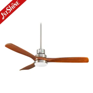 Ceiling Fan European Style Modern Ceiling Decoration 52 Inch DC Motor 3 Wood Blade LED Light