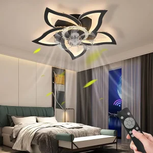 Ceiling Fan Light Silent Reversible Ceiling Fans With Lights and Remote APP Dimmable Adjustable Wind Speed DC Motor Ceiling Fans