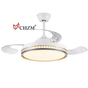 Ceiling Fan Moving Head 360 Rotating Rotation Smart Home Lights White Modern E27 Ceiling Fan With Light