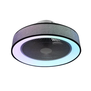 Ceiling Fan With Lights Smart Bladeless Ceiling Fan With App Control Color Changing LED RGB Back Ambient Light for Living Room