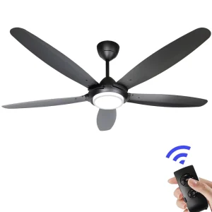 Ceiling Fan With Remote Control and Light LED Lamp Silent Ceiling Fan for Bedroom Living Room