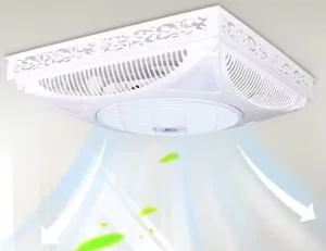 Ceiling Fan with LED Light, 600*600, Remote Control, Ventilation Exhaust Fan, Drop Ceiling