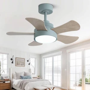 Ceiling Fan with Led Light 32 Inch Noiseless BLDC Plywood Reversible 5 Blades Remote Control Contemporary Design Indoor Fan