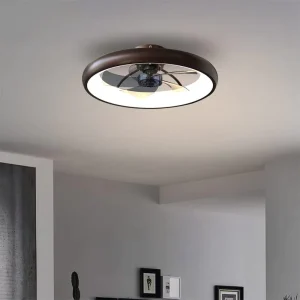Ceiling Fan with Lights Dimmable LED 5 Blades Reversible 6 Speed Timing Remote Control Semi Flush Mount Low Profile Fan
