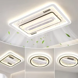 Ceiling Fans Bedroom Living Room Remote Control and Light Ceiling Fan with Lights LED Electric Fan Smart Silent Ceiling Light