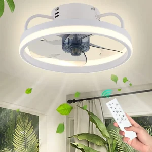 Ceiling Fans With Remote Control and Light LED Lamp Fan Smart Silent Ceiling Fans for Bedroom Living Room Decor Ceiling Lamp