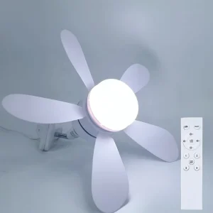 Ceiling Fans with Remote Control and Light LED Lamp Fan E27 Converter Base Smart Ceiling Fans for Bedroom Living Room