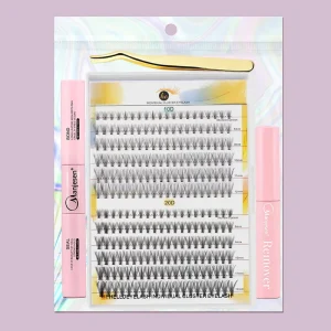 Chiffon Sheer Floaty Airy DIY Cluster Eyelash 45D C+ Curl 12 18mm