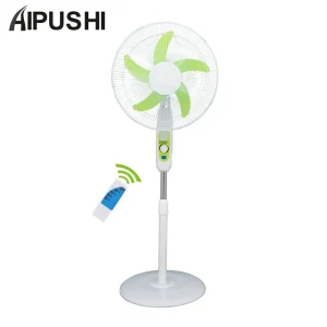 China Factory 16inch 12v Dc Electric Fan Dc Solar Pedestal Fan with Led and Remote Control