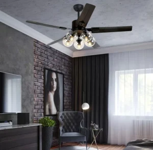 China Factory Newly Launched 52 Inch Modern Design Low Power Consumption Energy Star Black Color Artist Fancy Ceiling Fan